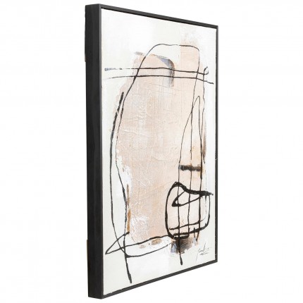 Schilderij Frame Dust 75x55cm grijs Kare Design