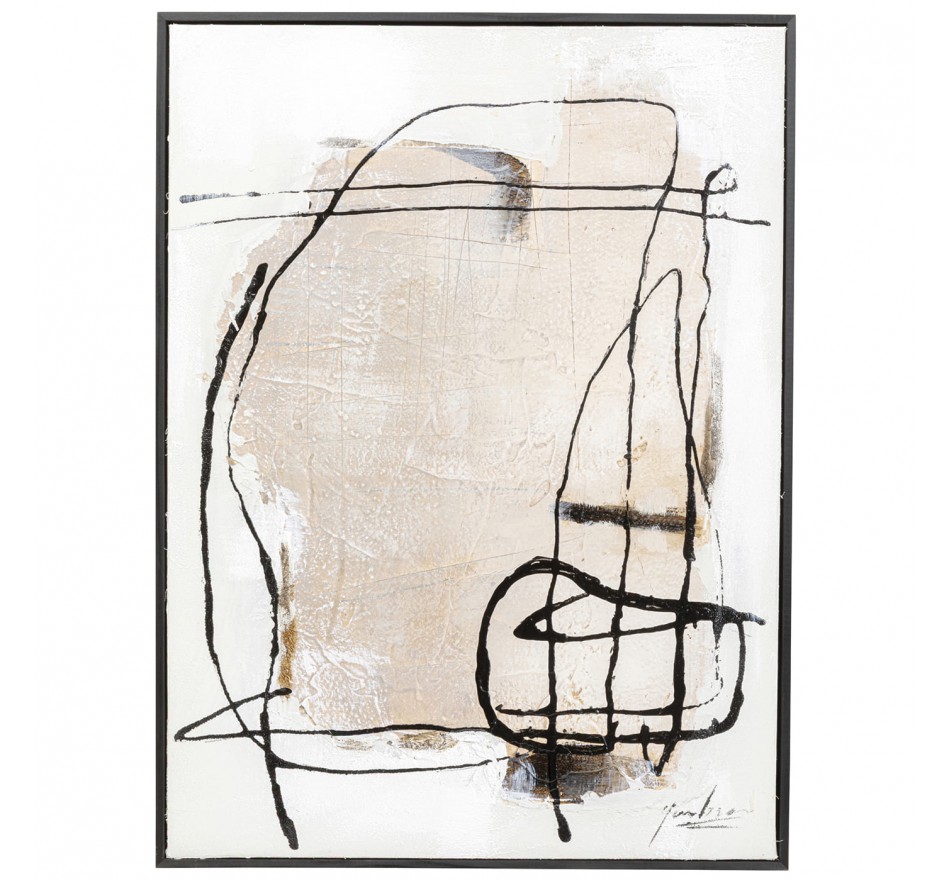 Schilderij Frame Dust 75x55cm grijs Kare Design