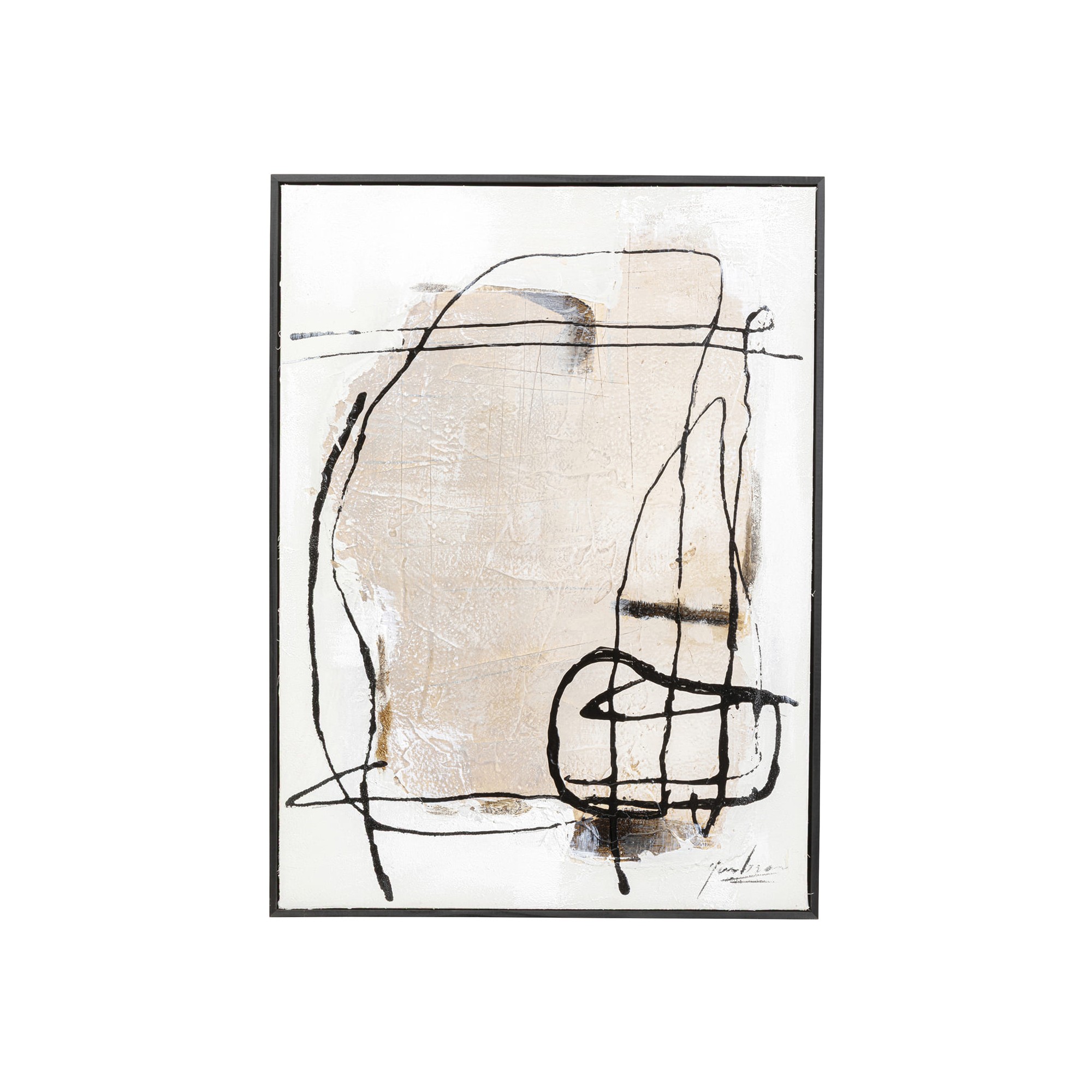 Schilderij Frame Dust 75x55cm grijs Kare Design