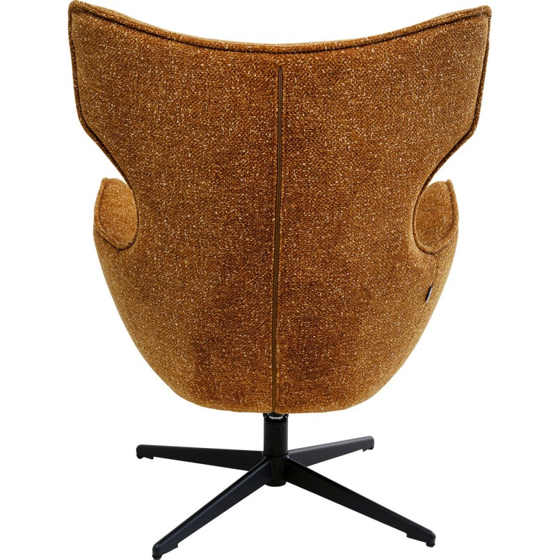 Fauteuil pivotant + repose-pieds Jules jaune