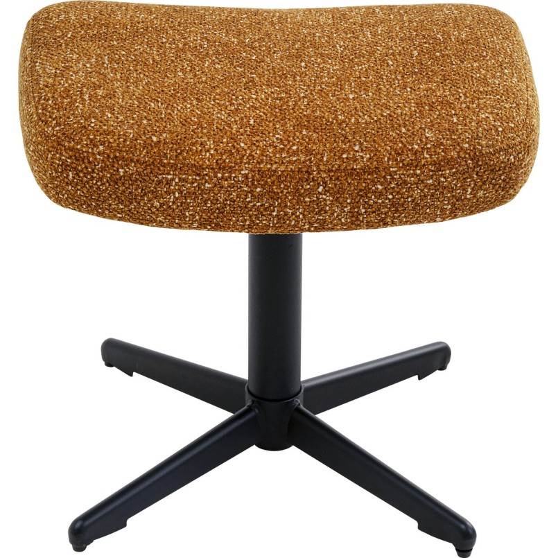 Fauteuil pivotant + repose-pieds Jules jaune