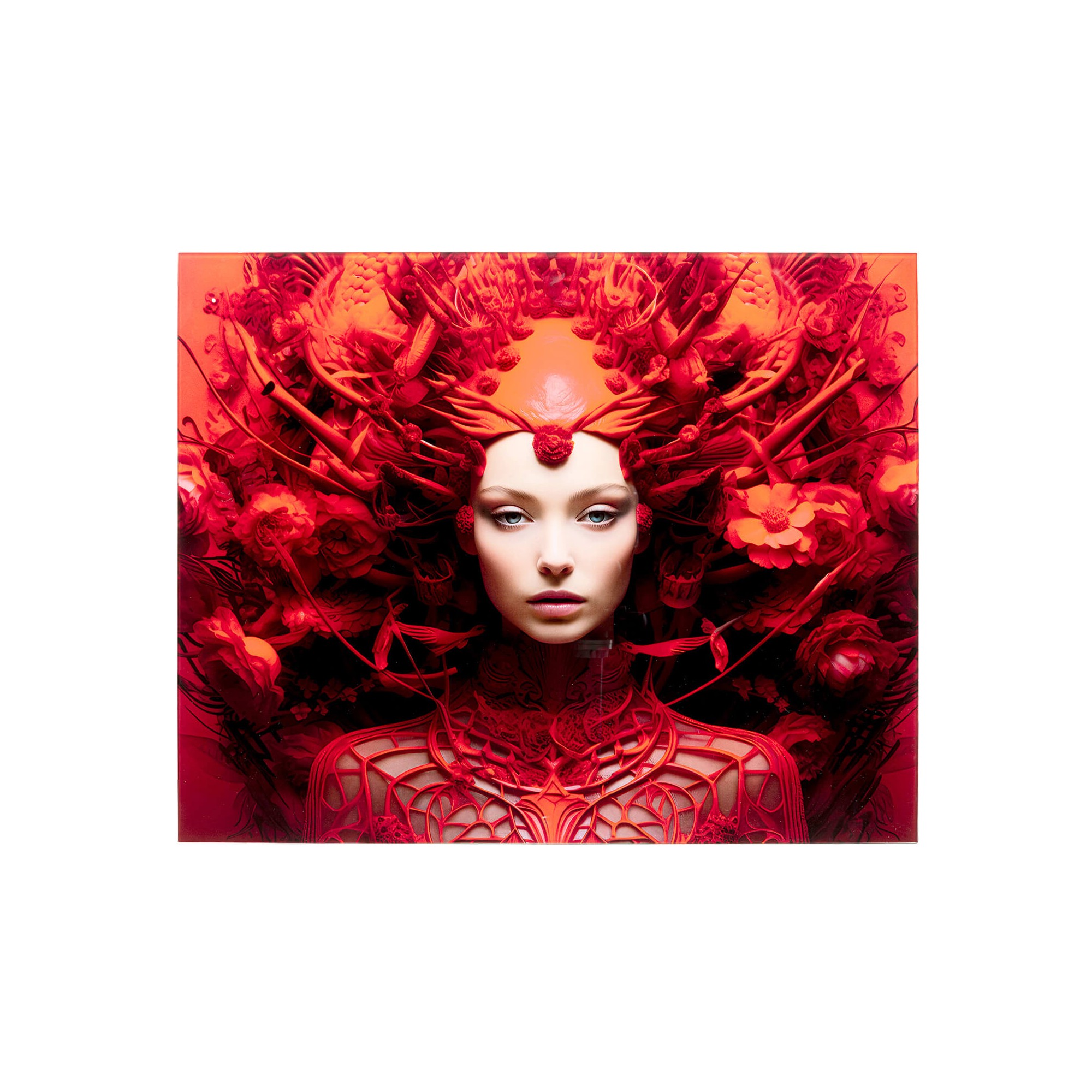 Glass Picture red muse 120x120cm Kare Design