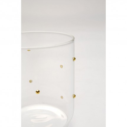 Waterglazen Glam Dots goud (4/set) Kare Design