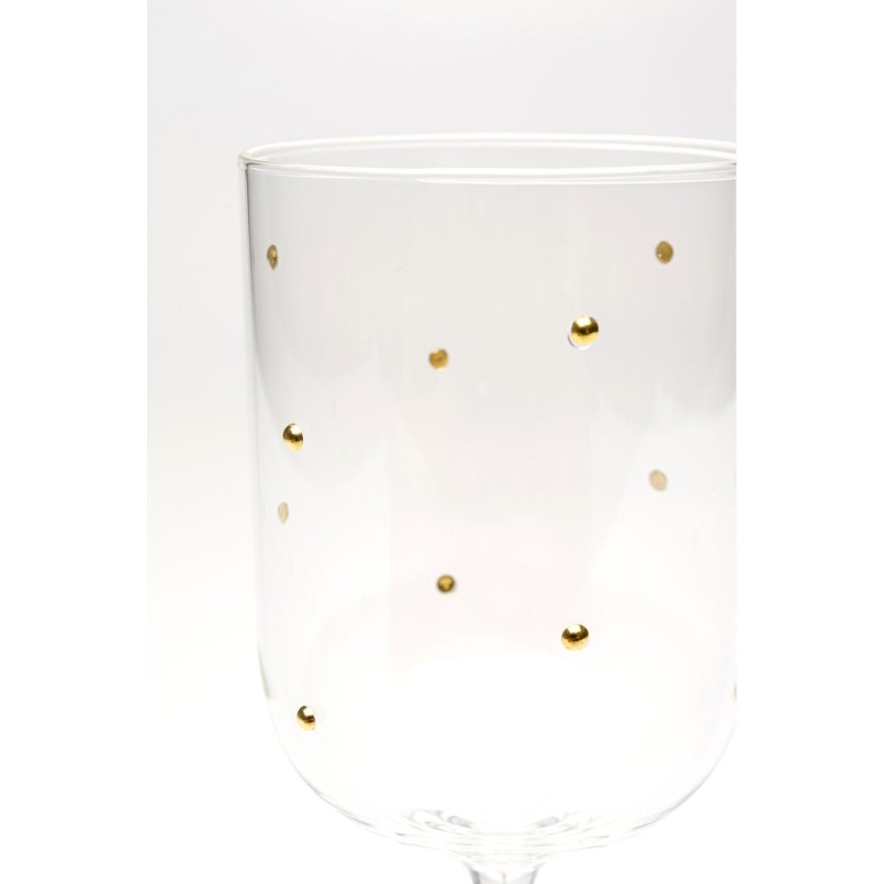 Verre à vin blanc Glam Dots Gold 22cm