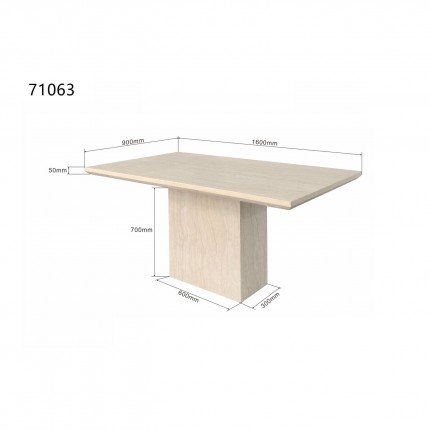Table Travertino 160x90cm Kare Design