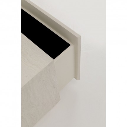Bijzettafel met lade Travertino Kare Design