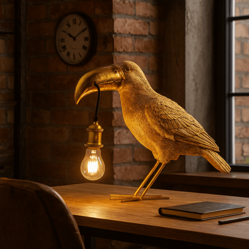 Gold toucan lamp - Kare Design