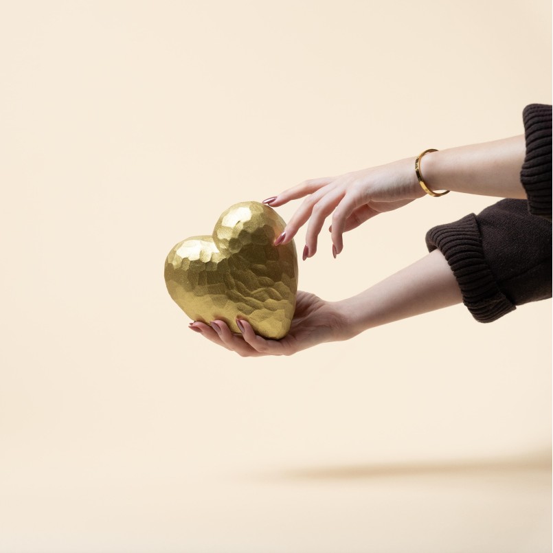 Hart decoratie in goud polyresin - Kare Design