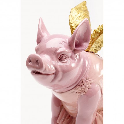 Money Box winged pig pink 15cm Kare Design