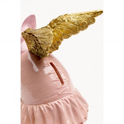 Spaarpot gevleugeld varken roze 15cm Kare Design