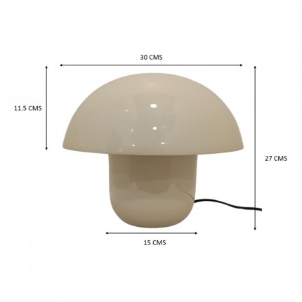 Tafellamp Mushroom 27cm beige Kare Design