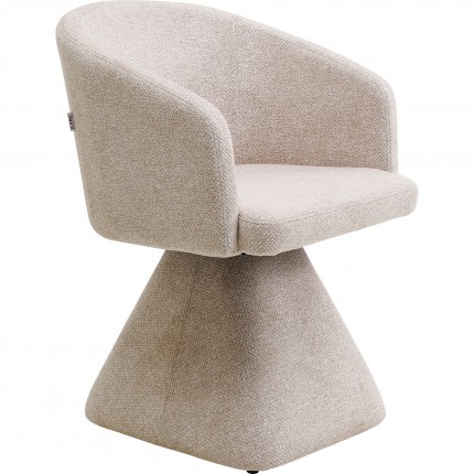 Draaistoel met armleuningen Melli creme Kare Design