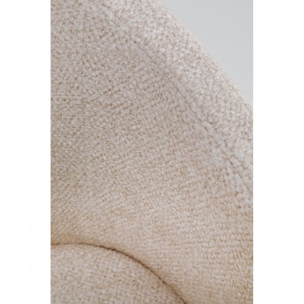 Draaistoel met armleuningen Melli creme Kare Design