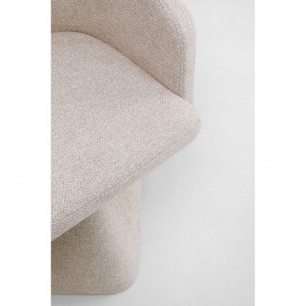 Draaistoel met armleuningen Melli creme Kare Design