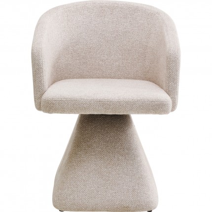 Swivel Chair with armrests Melli cream Kare Design