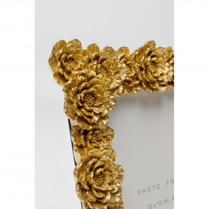 Picture Frame peonies 15x20cm gold Kare Design