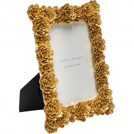 Picture Frame peonies 15x20cm gold Kare Design