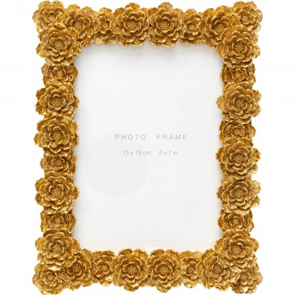 Picture Frame peonies 18x23cm gold Kare Design