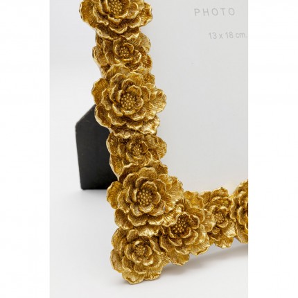 Picture Frame peonies 18x23cm gold Kare Design