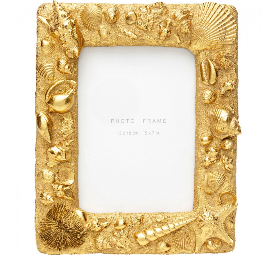 Picture Frame shells 20x25cm gold Kare Design