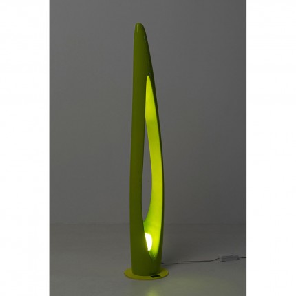 Vloerlamp Flow Flame 132cm groen Kare Design