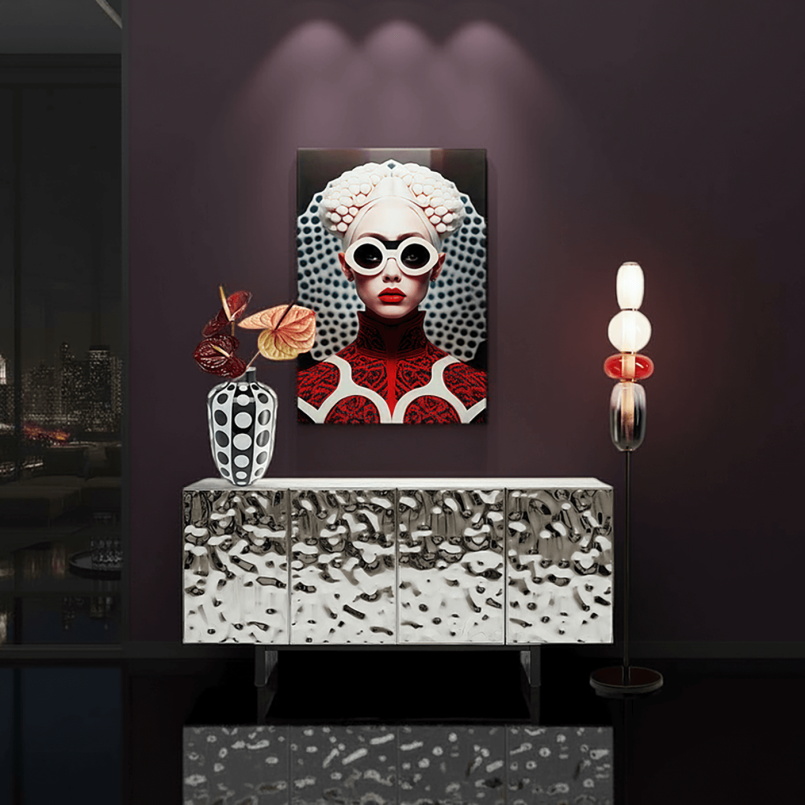 Wandfoto Vibe vrouw 80x120cm Kare Design