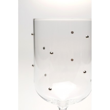 Wijnglazen Glam Dots zilver (4/set) Kare Design