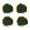 Gouden en groene dessertborden - Trillingen - Kare Design
