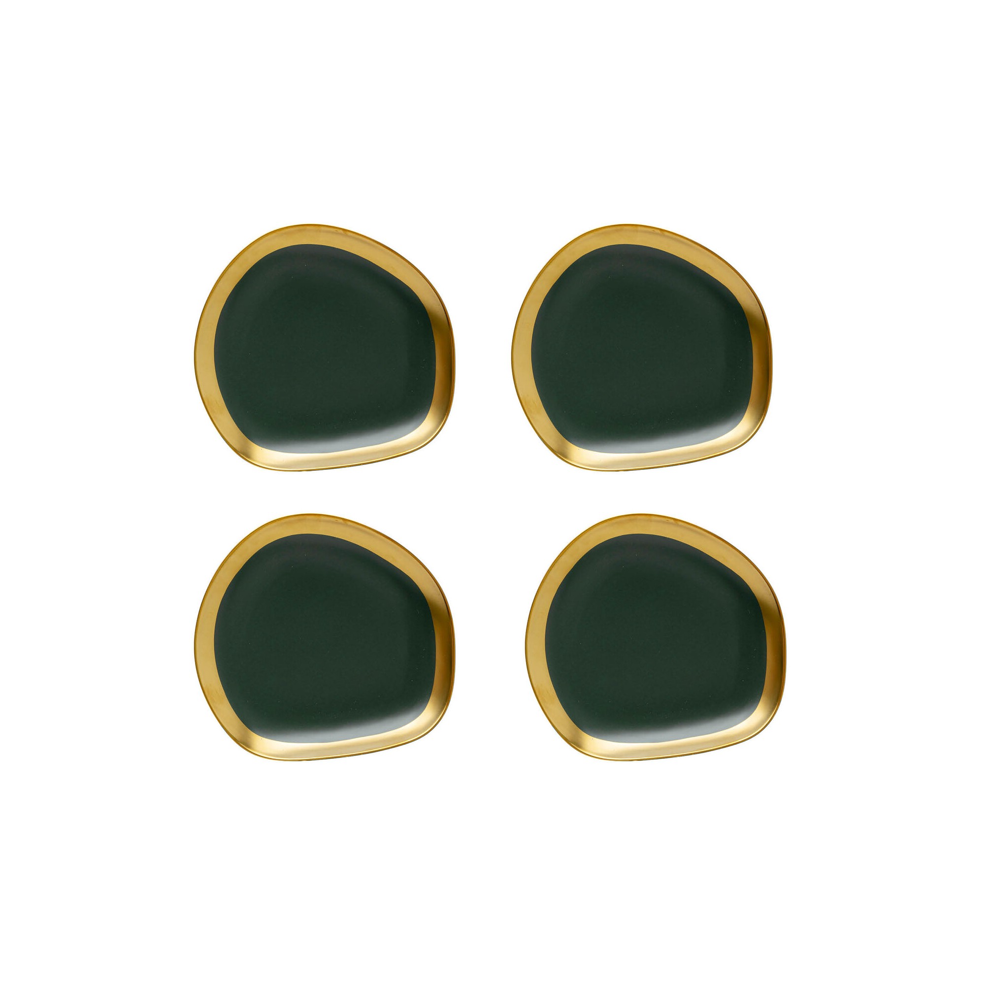 Plate Vibrations Ø21cm green (4/Set) Kare Design