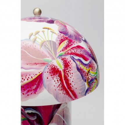 Table Lamp lillies pink Kare Design
