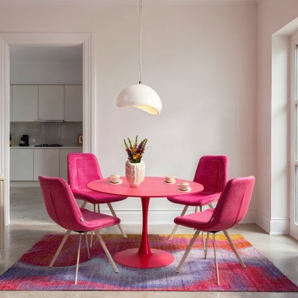 Eettafel Schickeria Ø110cm roze Kare Design