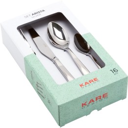 Bestek Arista zilver (16-part) Kare Design