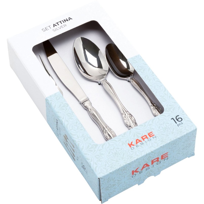 Cutlery Attina silver (16-part) Kare Design