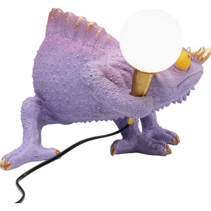 Table Lamp purple chameleon Kare Design