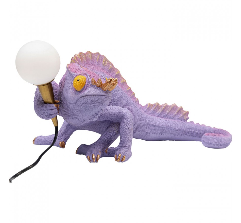 Table Lamp purple chameleon Kare Design