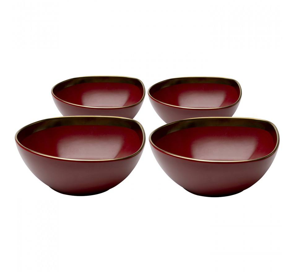 Bowl Vibrations Ø18cm red (4/set) Kare Design