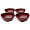 Kommen Vibrations Ø19cm rood (4/set) Kare Design