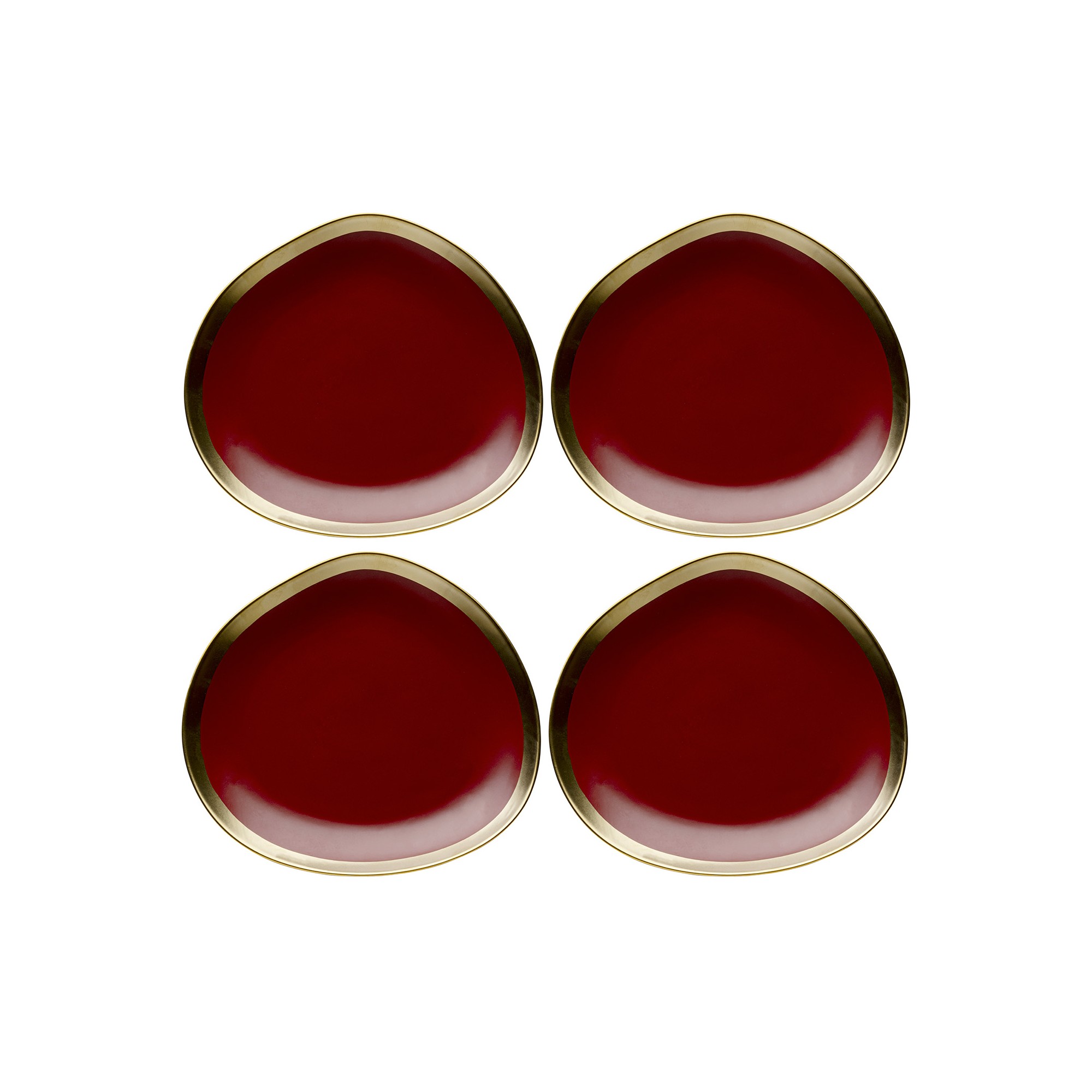 Plate Vibrations Ø21cm red (4/set) Kare Design