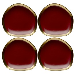 Borden Vibrations Ø27cm rood (4/set) Kare Design