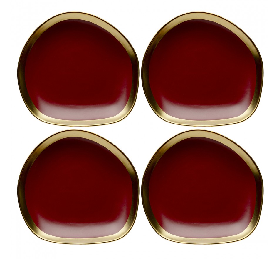 Borden Vibrations Ø27cm rood (4/set) Kare Design