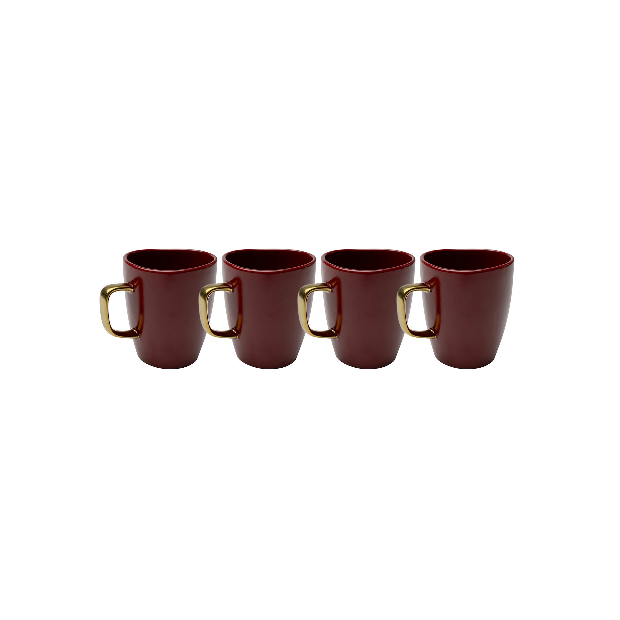 Mug Vibrations red (4/set) Kare Design