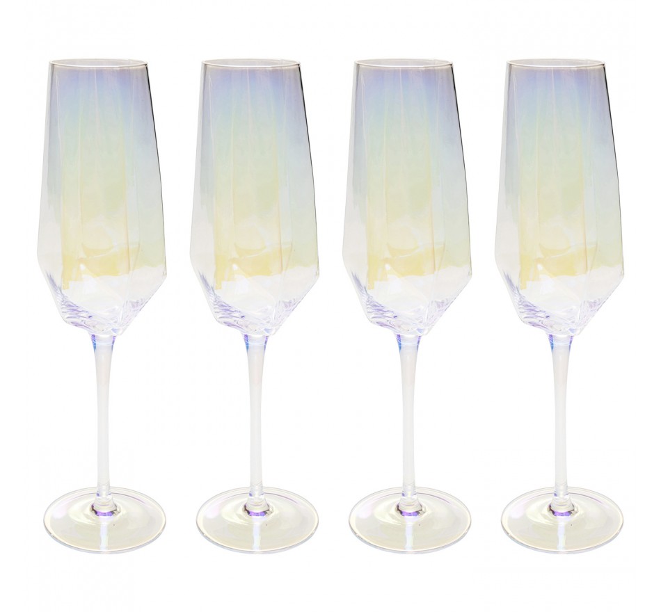 Champagne Glass Diamond (4/set) Kare Design