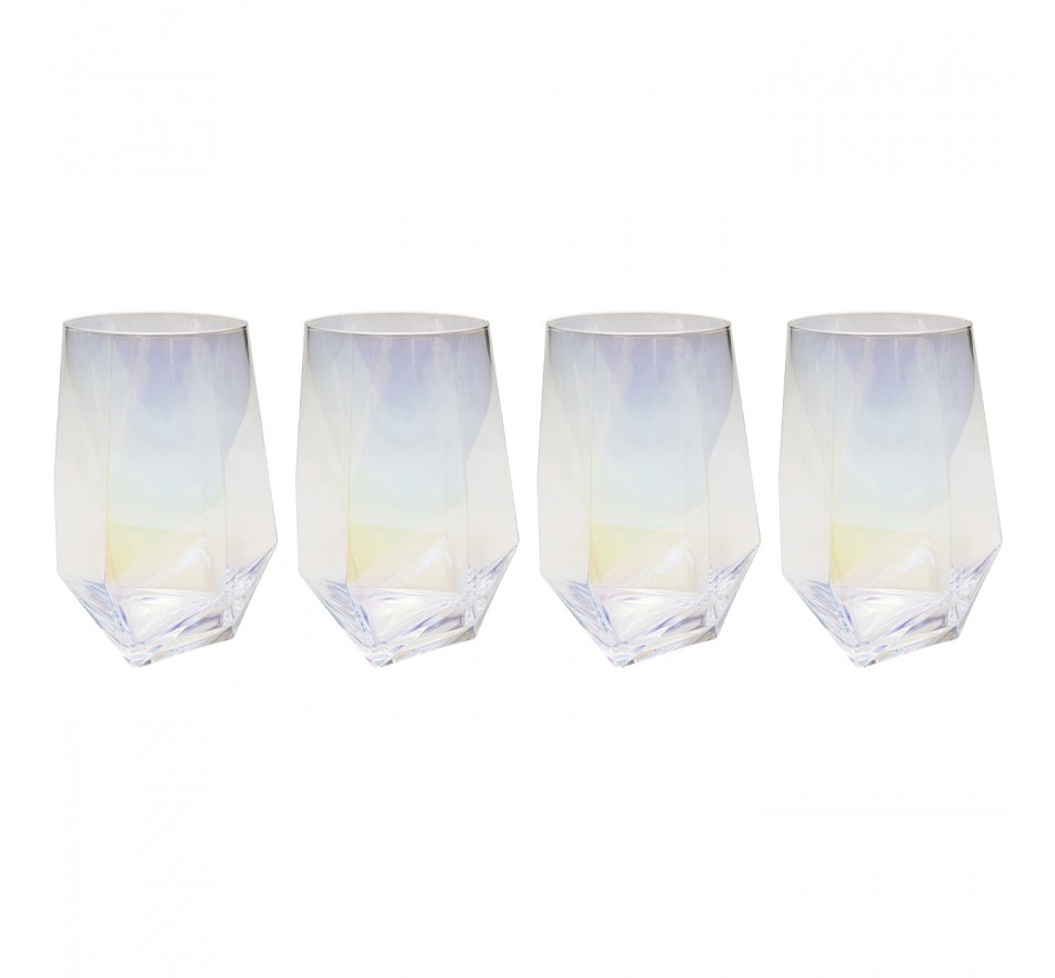 Waterglazen Diamond 15cm (4/set) Kare Design
