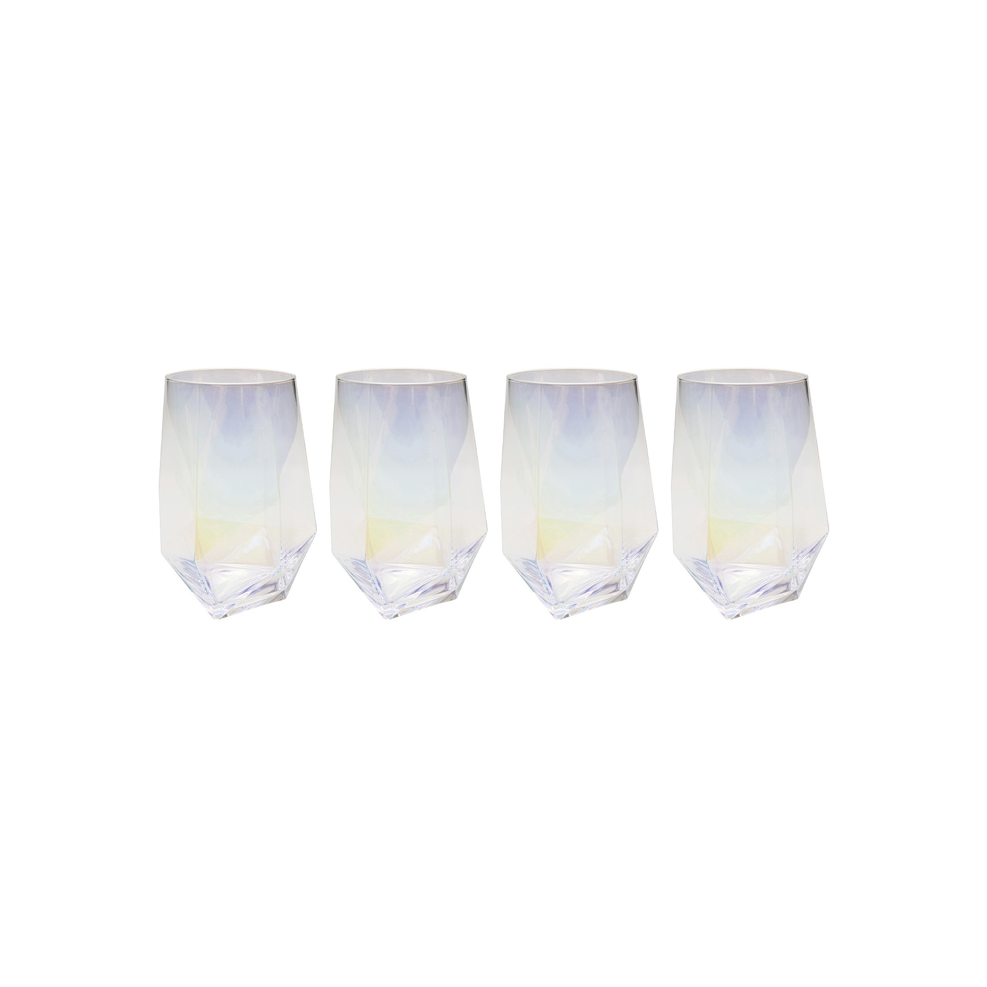 Water Glass Diamond 15cm (4/set) Kare Design