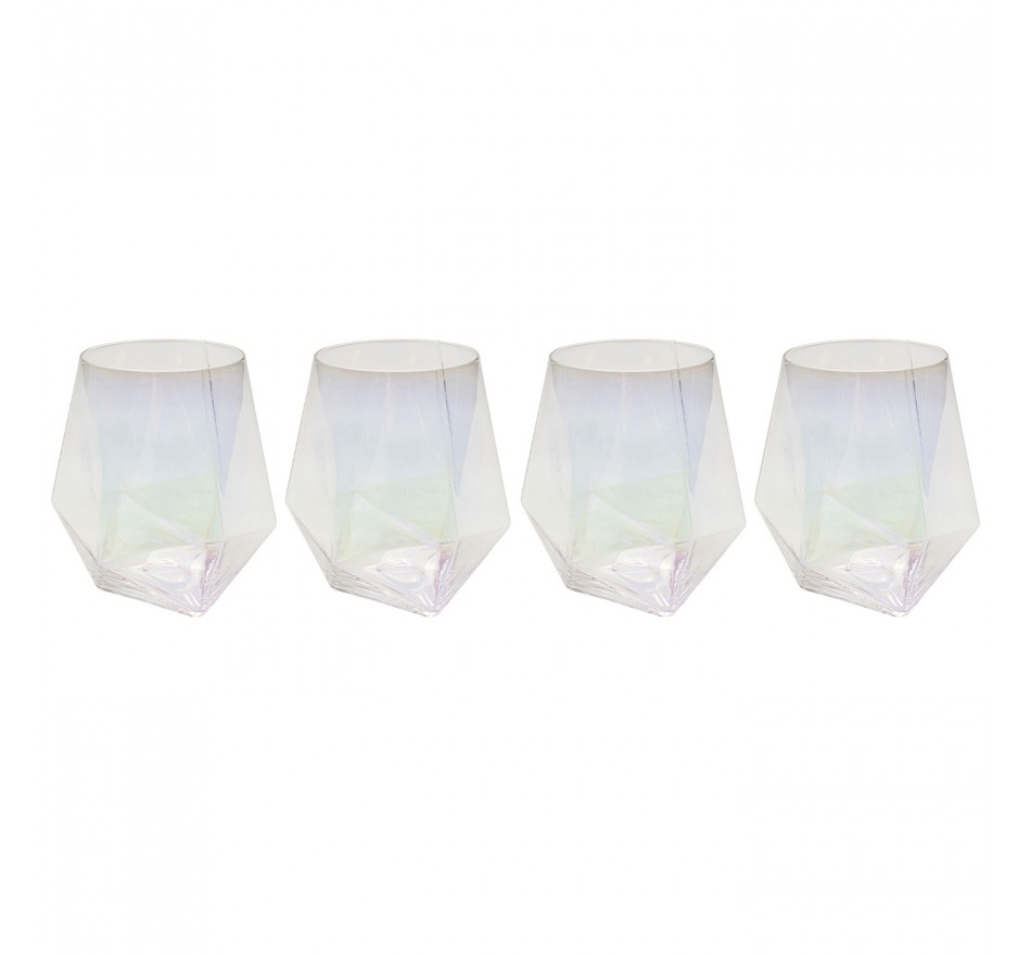 Waterglazen Diamond 12cm (4/set) Kare Design