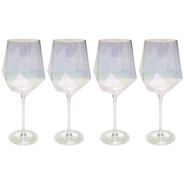 Wijnglazen Rode Diamond (4/set) Kare Design