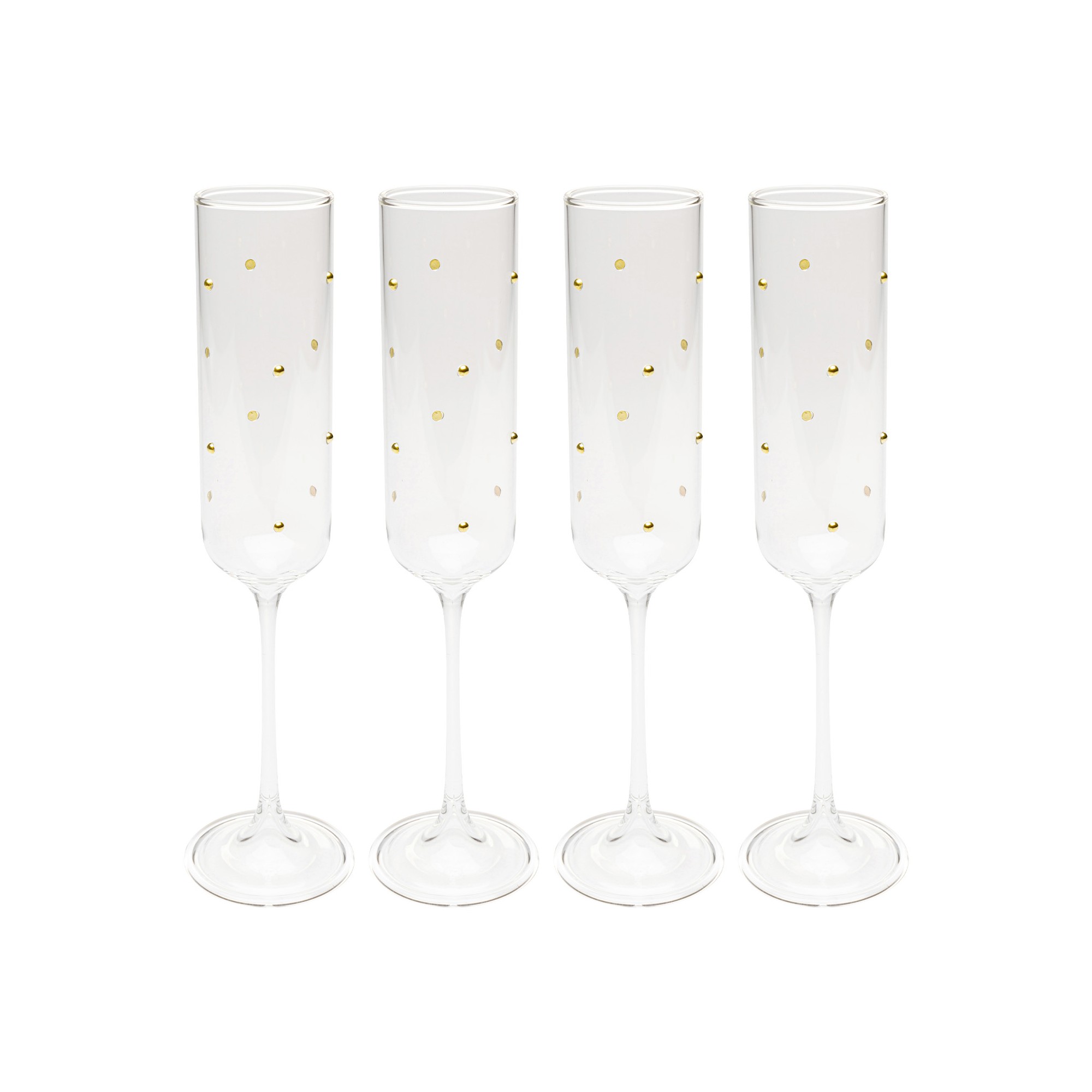 Champagneglazen Glam Dots goud (4/set) Kare Design