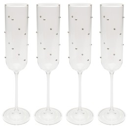 Champagneglazen Glam Dots zilver (4/set) Kare Design