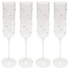 Champagne Glass Glam Dots silver (4/set) Kare Design
