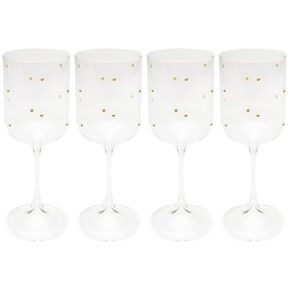 Wijnglazen Glam Dots goud (4/set) Kare Design